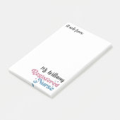 Retro Typografy Registered Nurse Notes Post-it Klebezettel (angewinkelt)