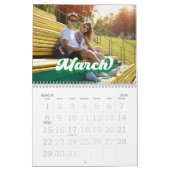 Retro Typografy Style Text, Bearbeitbares benutzer Kalender (Mär 2026)