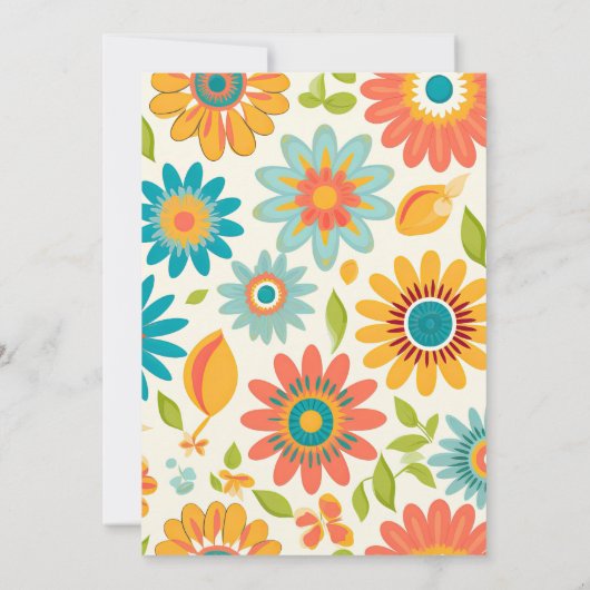 Retro Typografy Summer Sun Wedding Einladung (Rückseite)