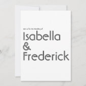 Retro Typografy Wedding Einladung (Vorderseite)