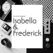 Retro Typografy Wedding Einladung