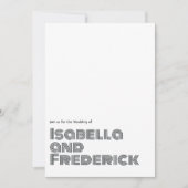 Retro Typografy Wedding Einladung (Vorderseite)