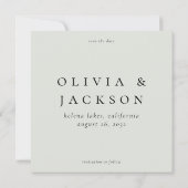 Retro Typografy Wedding Save The Date (Rückseite)