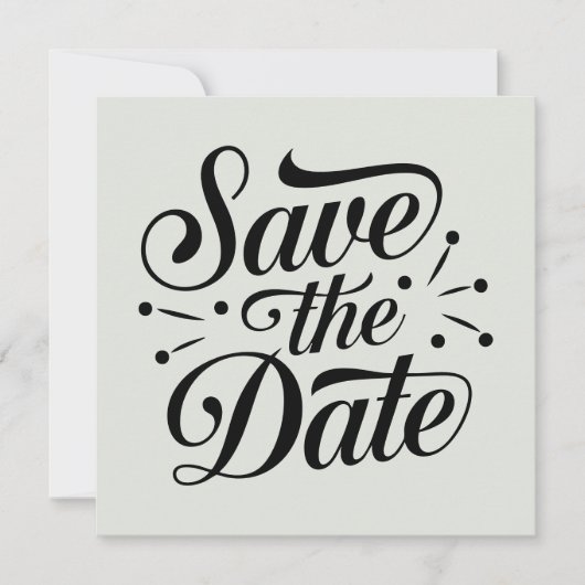 Retro Typografy Wedding Save The Date (Vorderseite)