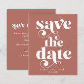 Retro Typografy Wedding Save the Date (Vorne/Hinten)
