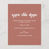 Retro Typografy Wedding Save the Date (Rückseite)