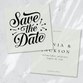 Retro Typografy Wedding Save The Date
