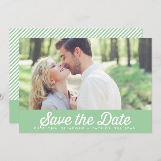 RETRO-TYPOGRAPHIE-FOTO ANKÜNDIGUNG DATUM FREIHALTE (Vorne/Hinten)