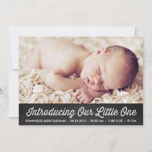 RETRO-TYPOGRAPHIE   KALKBOARD-GEBURTSANKÜNDIGUNG ANKÜNDIGUNG