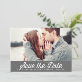 RETRO TYPOGRAPHY GRAY ANKÜNDIGUNG DATUM FREIHALTEN (Stehend Vorderseite)