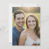 Retro Typography Photo Wedding Save The Date Ankündigung (Rückseite)