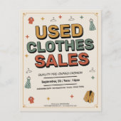Retro Typography - Used Clothes Sales Flyer (Vorne)