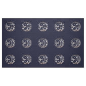 Retro-U-Bahn-Friedenszeichen auf dem Hintergrund d Stoff (Fat Quarter (45,7 x 55,9 cm))
