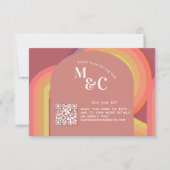 Retro-UAWG mit QR-Code RSVP Karte (Vorderseite)