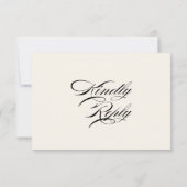 Retro UAWG Wedding RSVP Karte (Rückseite)