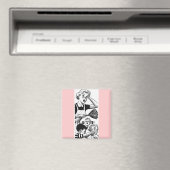 Retro überforderte Mutter Magnet (In Situ (Geschirrspüler))