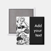 Retro Überlastete Mama Magnet (Vorderseite/Rückseite)