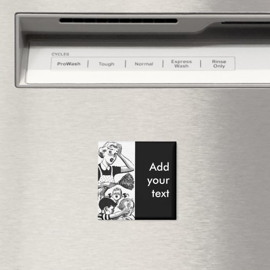 Retro Überlastete Mama Magnet (In Situ (Geschirrspüler))