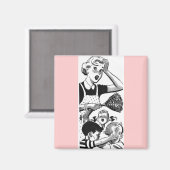 Retro Überlastete Mama Magnet (Vorderseite/Rückseite)