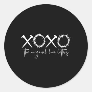 Retro überprüft Xoxo die Original-Liebe Buchstaben Runder Aufkleber