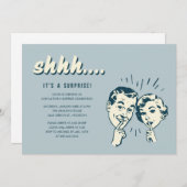 Retro Überraschung Geburtstagseinladungen Einladung (Vorne/Hinten)