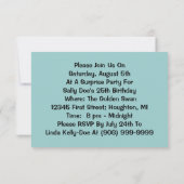 Retro Überraschung Party Fun Expression Vintag Sty Einladung (Rückseite)