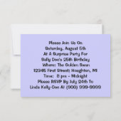 Retro Überraschung Party Fun Expression Vintag Sty Einladung (Rückseite)