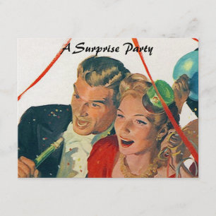 Retro Überraschung Party Goldenes Jubiläum Einladu Einladung