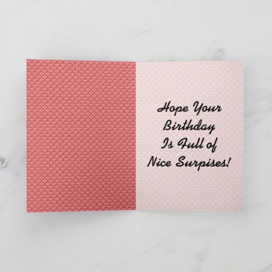 Retro Überraschungs-Geburtstag Karte (Innenseite)