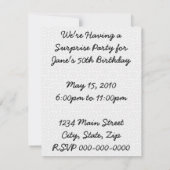 Retro-Überraschungs-Party Einladung (Rückseite)