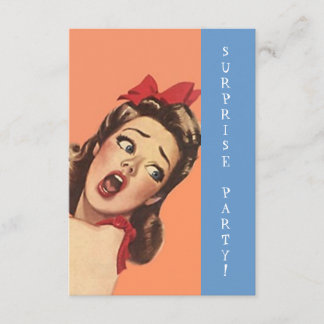 Retro Überraschungs-Party Einladungs-Spaß-Ausdruck Einladung