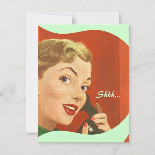 Retro Überraschungs-Party für irgendwelche Einladung (Vorderseite)