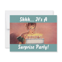 Retro Überraschungsparty Mädchen Geburtstagskuchen