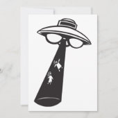 Retro UFO Abduction Graphic Alien SciFi Einladung (Vorderseite)