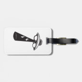 Retro UFO Abduction Graphic Alien SciFi Gepäckanhänger (Rückseite horizontal)