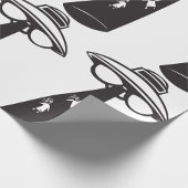 Retro UFO Abduction Graphic Alien SciFi Geschenkpapier
