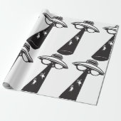 Retro UFO Abduction Graphic Alien SciFi Geschenkpapier (Ungerollt)