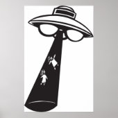 Retro UFO Abduction Graphic Alien SciFi Poster (Vorne)
