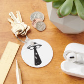 Retro UFO Abduction Graphic Alien SciFi Schlüsselanhänger