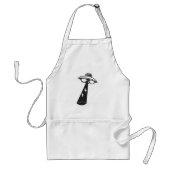 Retro UFO Abduction Graphic Alien SciFi Schürze (Vorne)