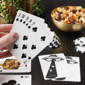 Retro UFO Abduction Graphic Alien SciFi Spielkarten (In Situ)