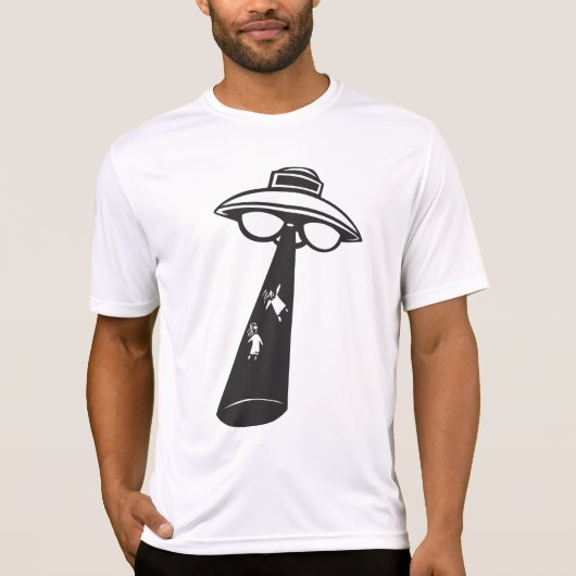 Retro UFO Abduction Graphic Alien SciFi T-Shirt (Vorderseite)