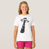 Retro UFO Abduction Graphic Alien SciFi T-Shirt (Vorne ganz)