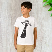 Retro UFO Abduction Graphic Alien SciFi T-Shirt