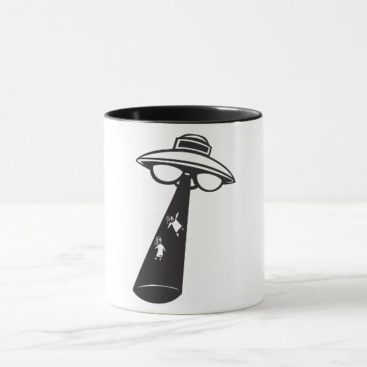 Retro UFO Abduction Graphic Alien SciFi Tasse