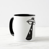 Retro UFO Abduction Graphic Alien SciFi Tasse (Vorderseite Links)