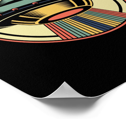 Retro UFO Alien Poster (Ecke)