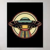 Retro UFO Alien Poster (Vorne)