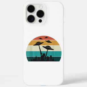 Retro UFO Attack Sunset - Cooler Vintager Flying S iPhone 16 Pro Max Hülle