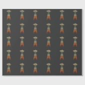 Retro UFO Entführung Forest Alien Spaceship Geschenkpapier (Flach)